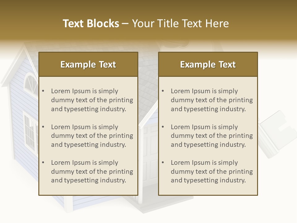 A House With A Key On Top Of It PowerPoint Template