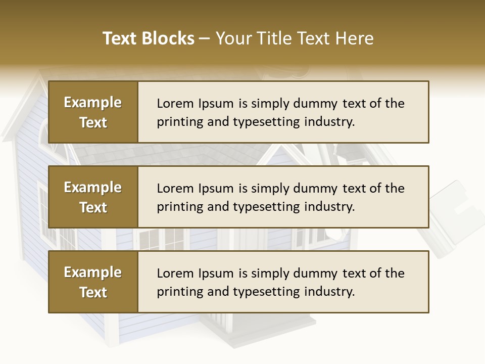 A House With A Key On Top Of It PowerPoint Template