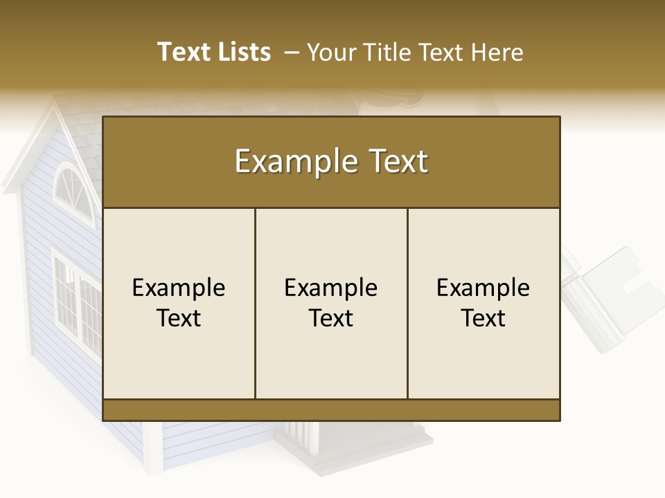 A House With A Key On Top Of It PowerPoint Template