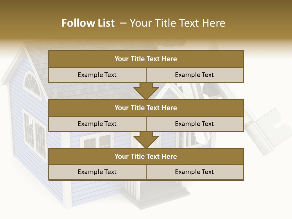 A House With A Key On Top Of It PowerPoint Template