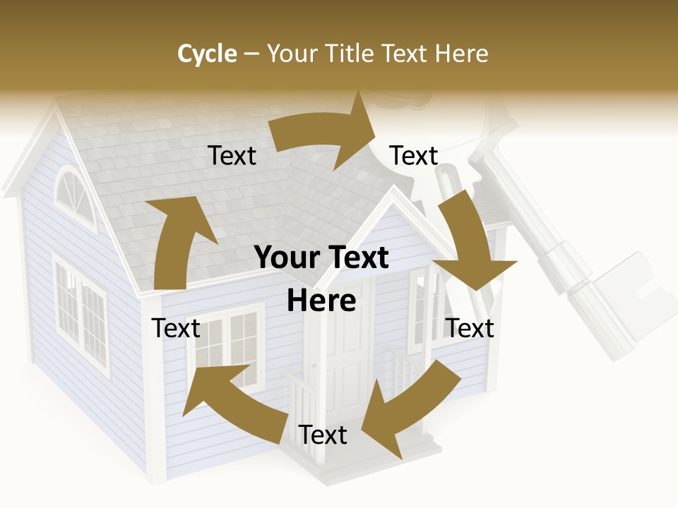 A House With A Key On Top Of It PowerPoint Template
