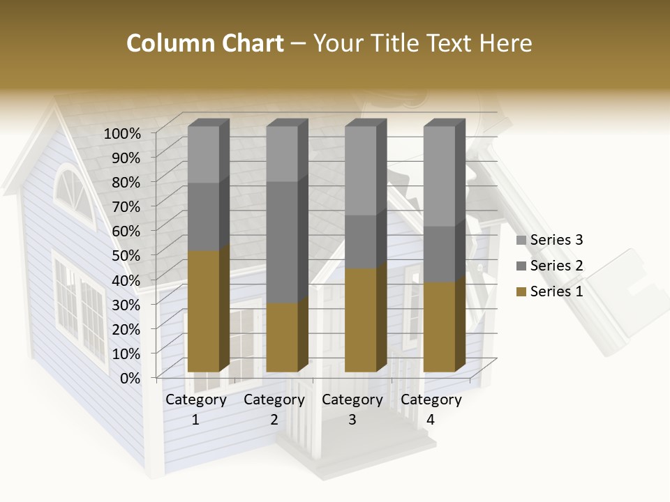A House With A Key On Top Of It PowerPoint Template