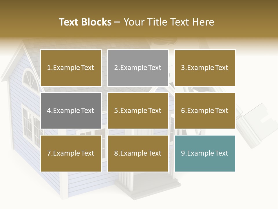 A House With A Key On Top Of It PowerPoint Template
