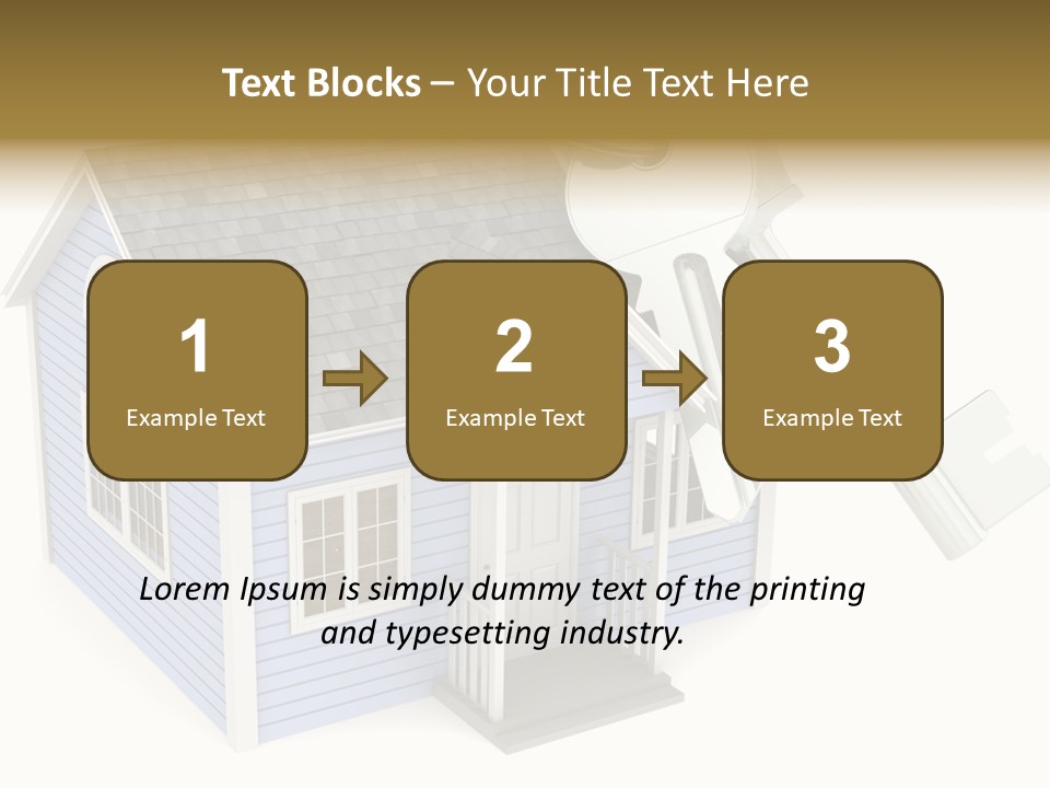 A House With A Key On Top Of It PowerPoint Template