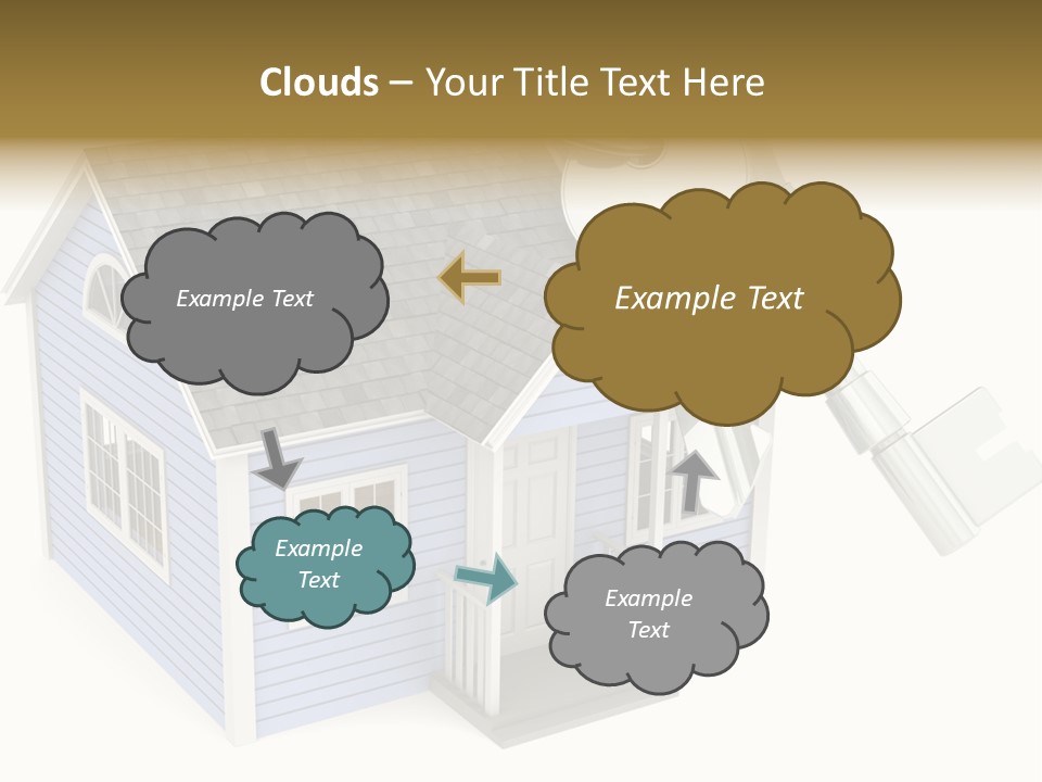 A House With A Key On Top Of It PowerPoint Template