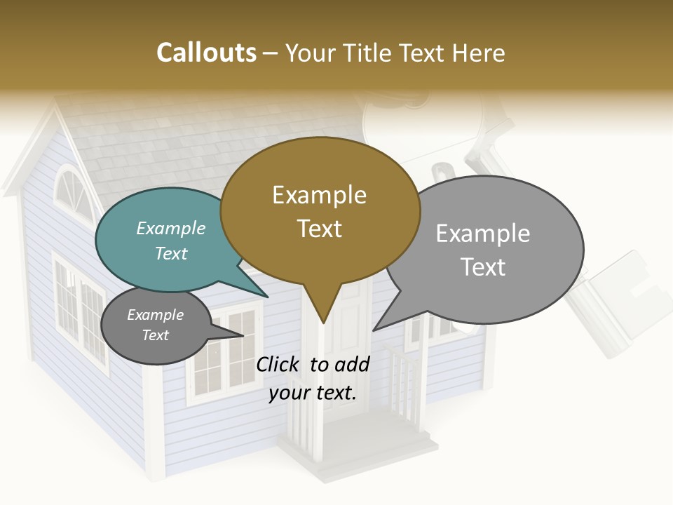 A House With A Key On Top Of It PowerPoint Template