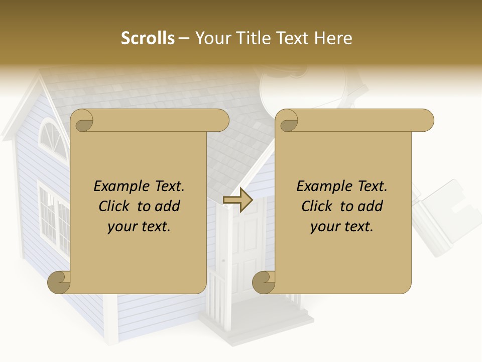 A House With A Key On Top Of It PowerPoint Template