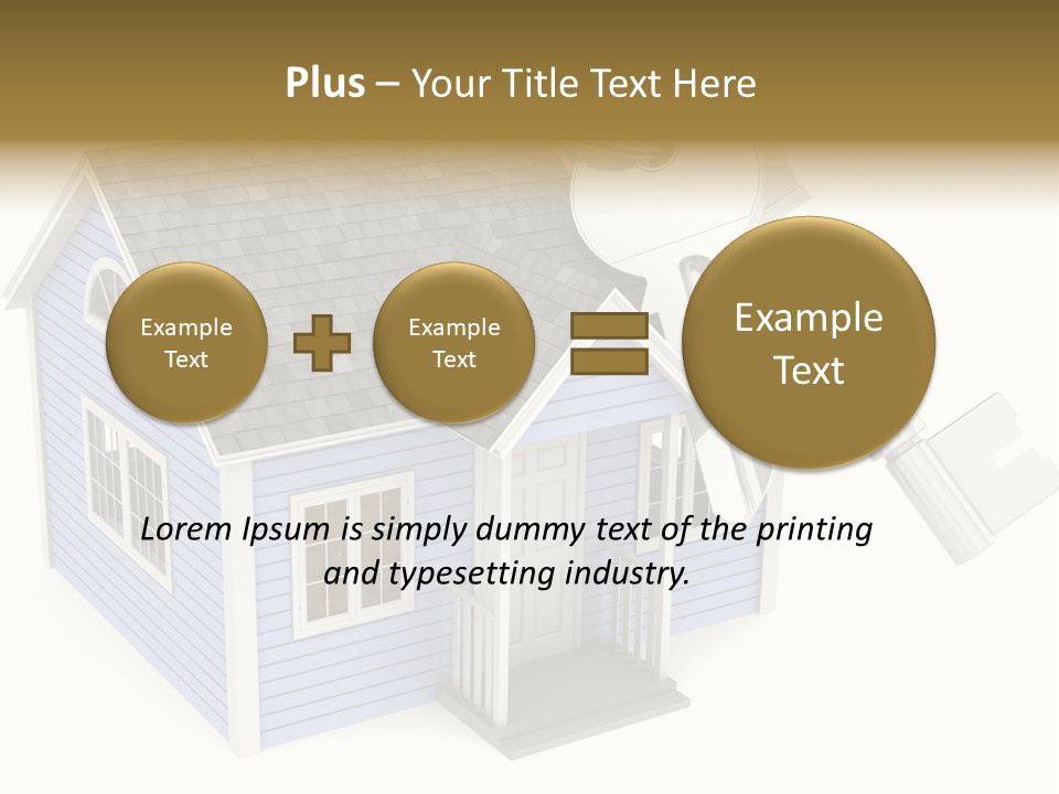 A House With A Key On Top Of It PowerPoint Template