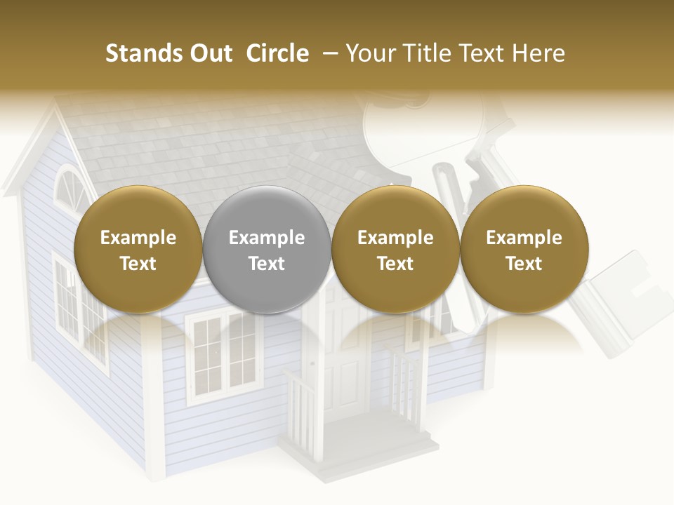 A House With A Key On Top Of It PowerPoint Template