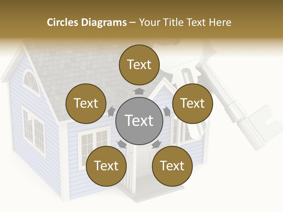 A House With A Key On Top Of It PowerPoint Template