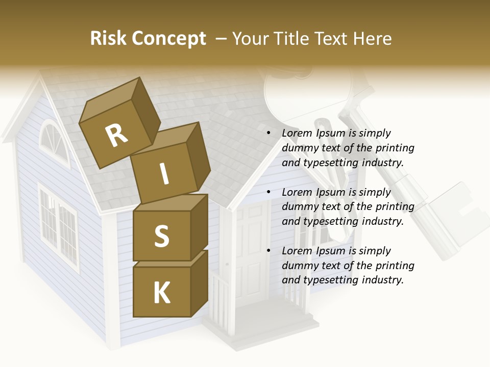 A House With A Key On Top Of It PowerPoint Template