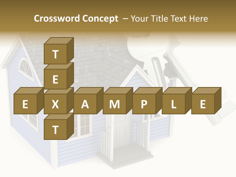 A House With A Key On Top Of It PowerPoint Template