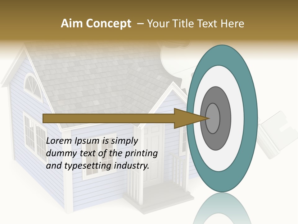 A House With A Key On Top Of It PowerPoint Template