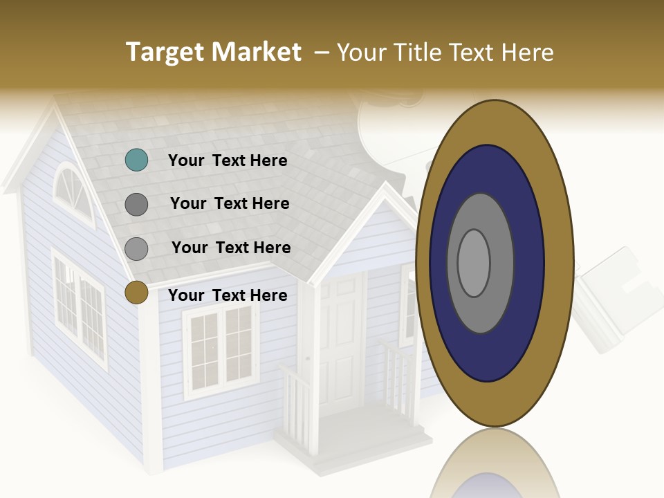 A House With A Key On Top Of It PowerPoint Template