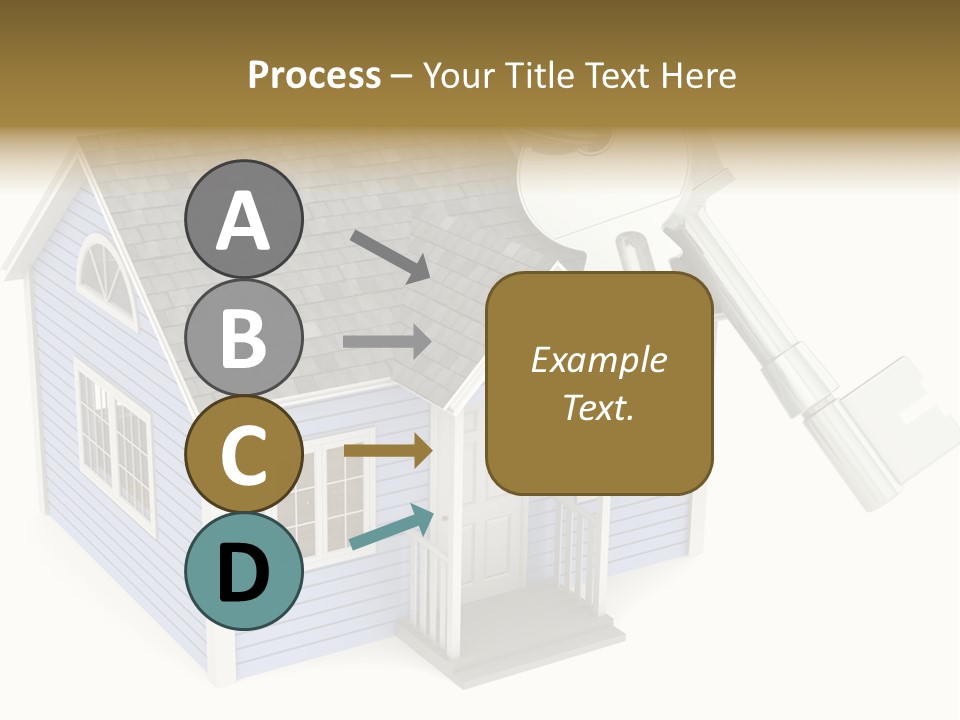 A House With A Key On Top Of It PowerPoint Template