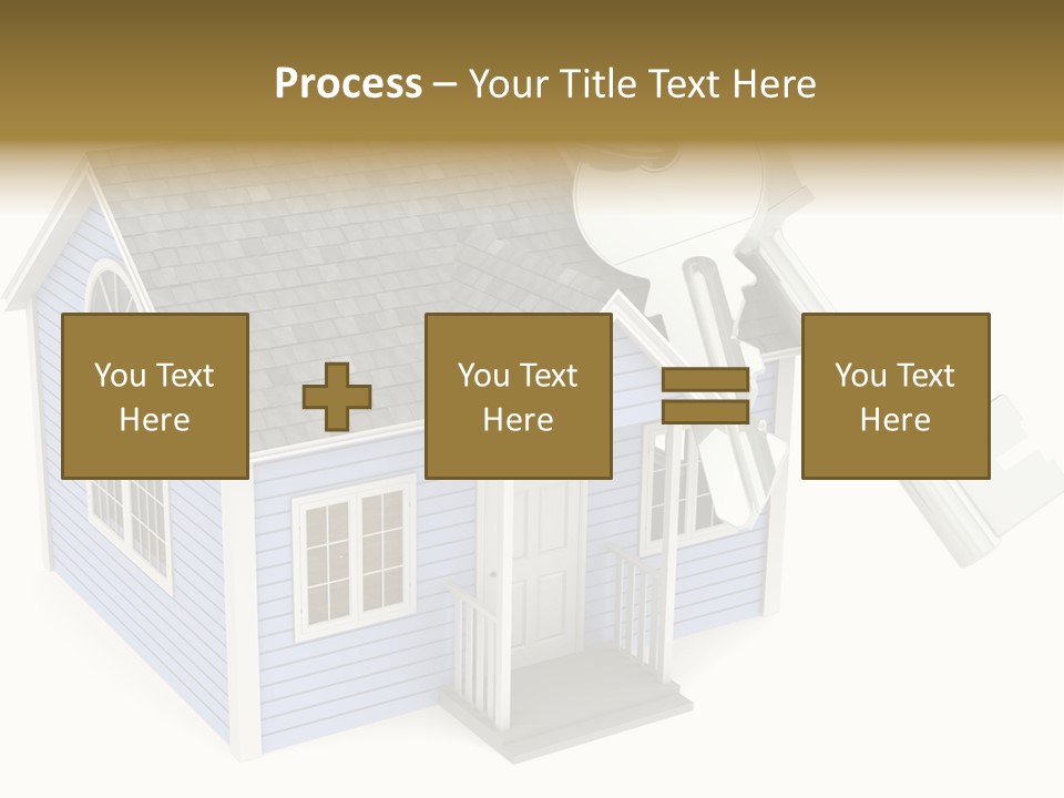 A House With A Key On Top Of It PowerPoint Template