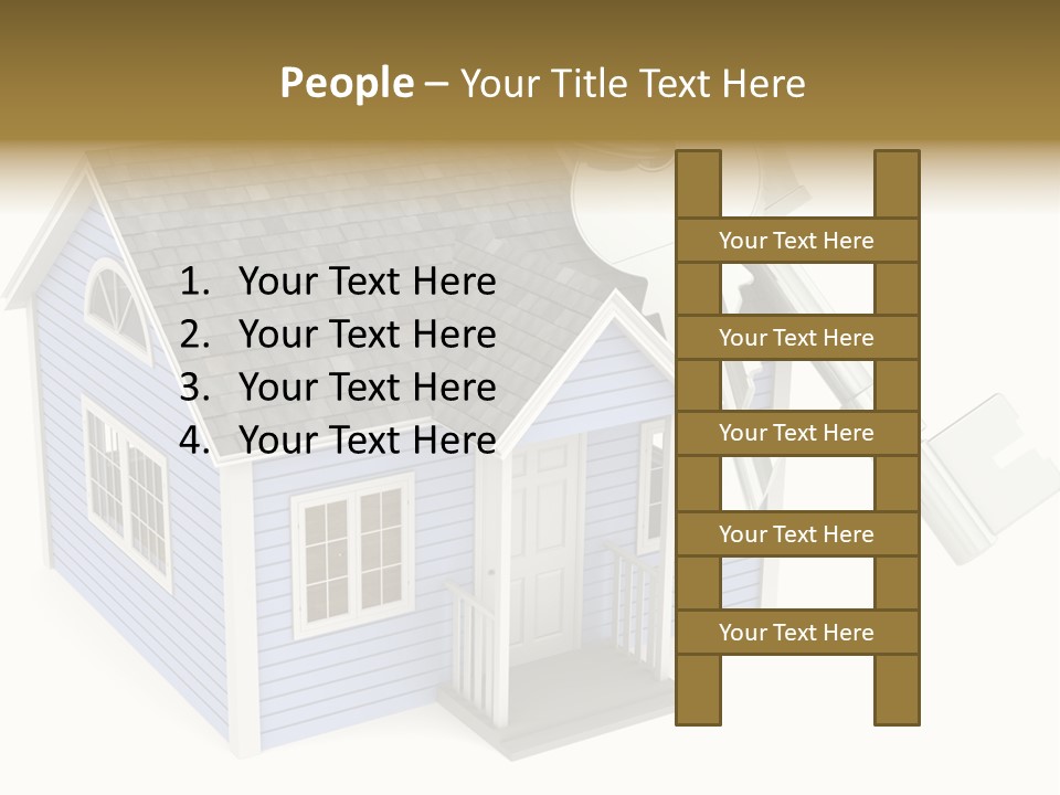 A House With A Key On Top Of It PowerPoint Template