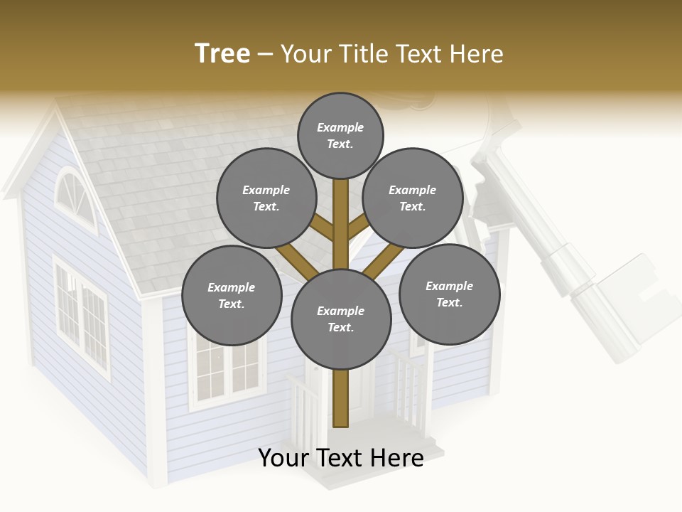 A House With A Key On Top Of It PowerPoint Template