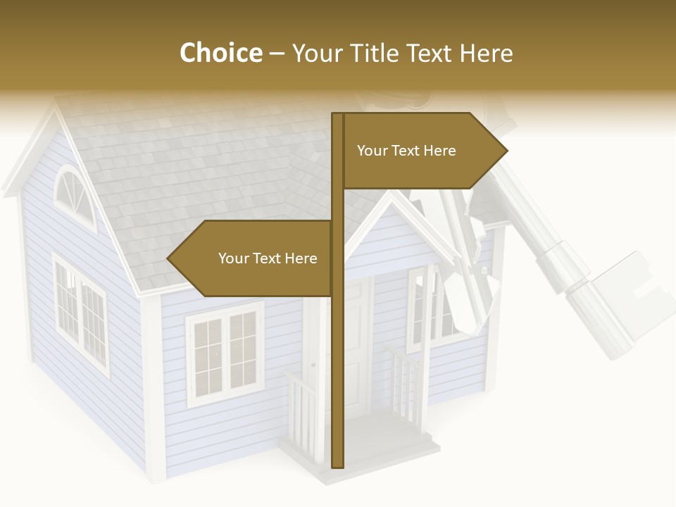 A House With A Key On Top Of It PowerPoint Template