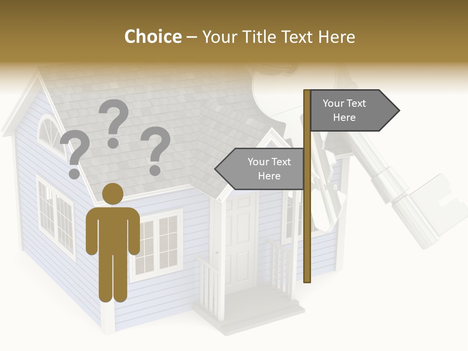 A House With A Key On Top Of It PowerPoint Template