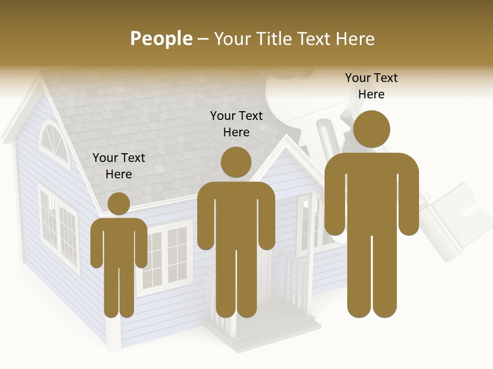 A House With A Key On Top Of It PowerPoint Template