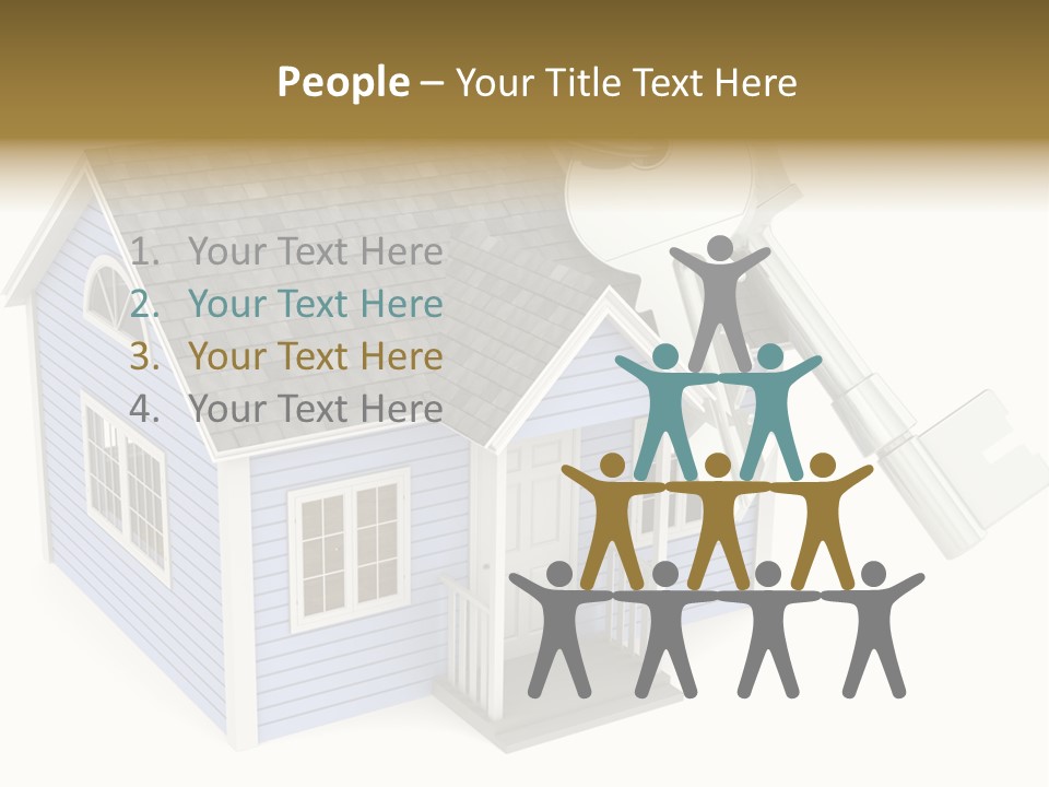A House With A Key On Top Of It PowerPoint Template