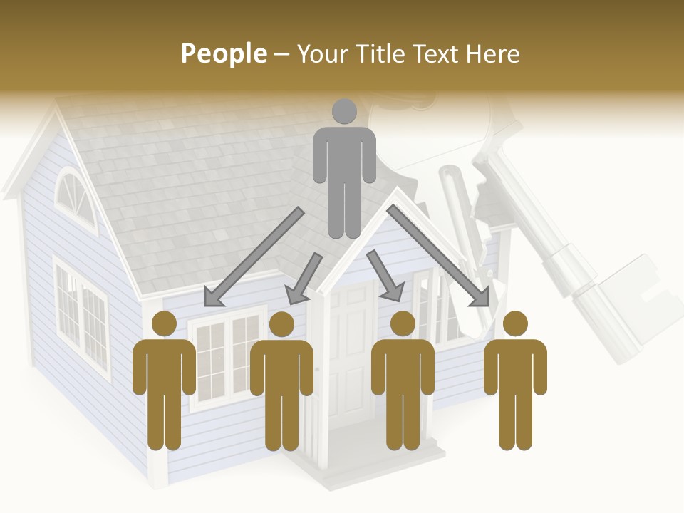 A House With A Key On Top Of It PowerPoint Template