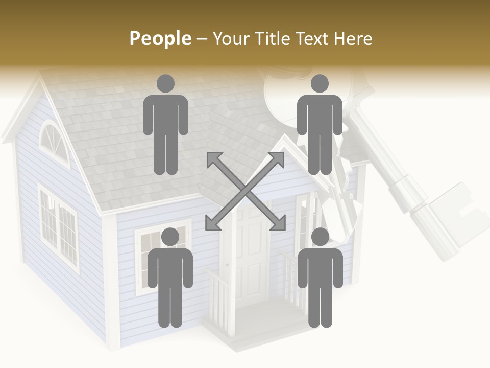 A House With A Key On Top Of It PowerPoint Template