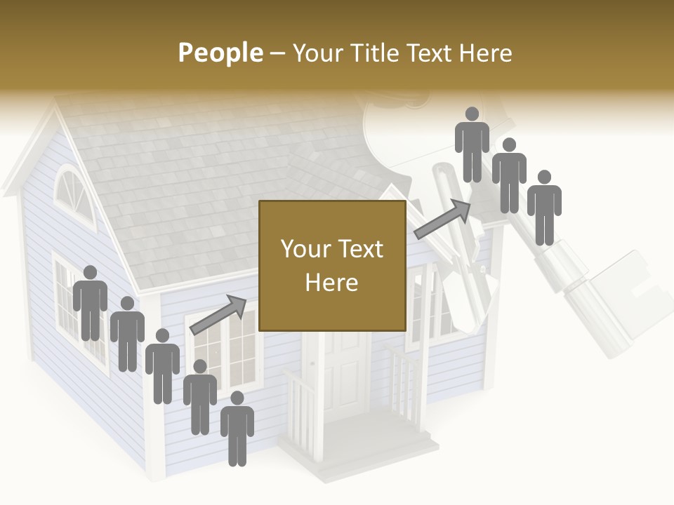 A House With A Key On Top Of It PowerPoint Template