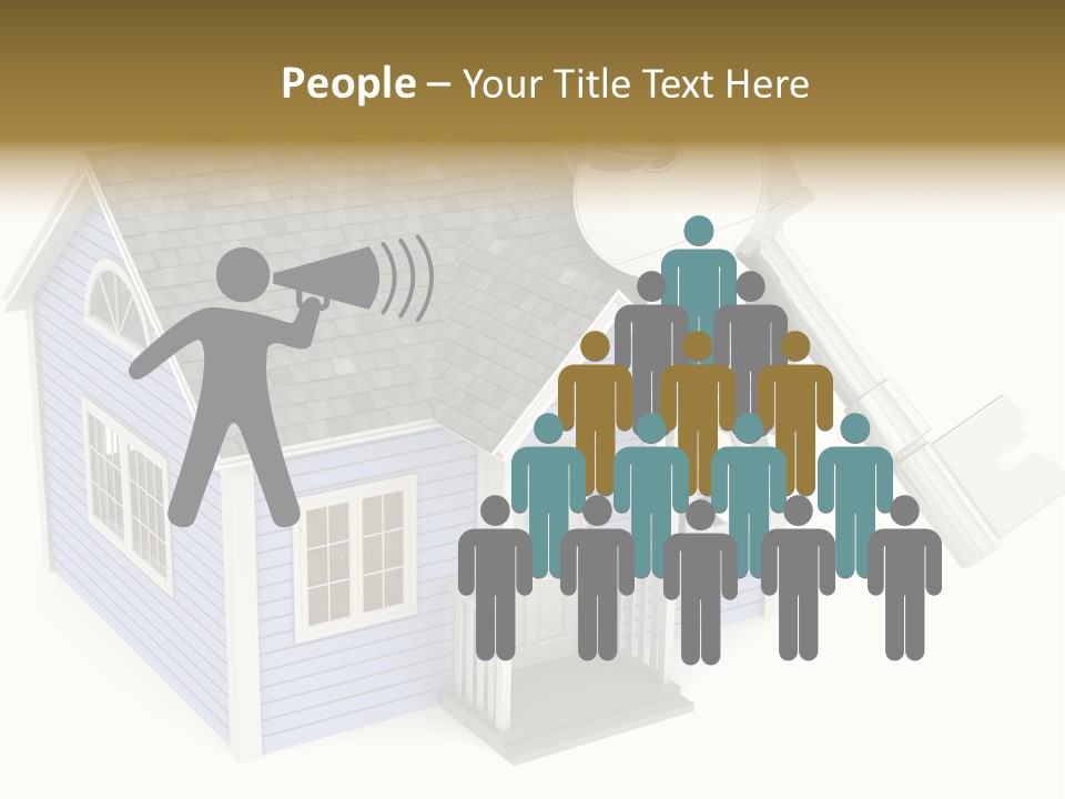 A House With A Key On Top Of It PowerPoint Template