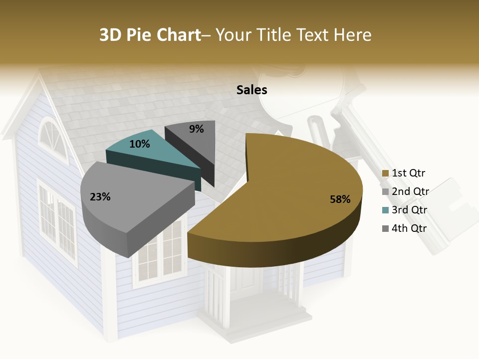 A House With A Key On Top Of It PowerPoint Template