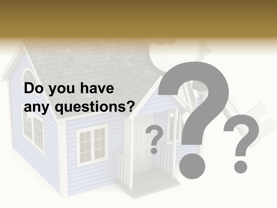 A House With A Key On Top Of It PowerPoint Template