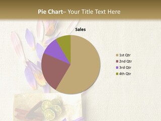 Asian Spa Ingredients And Purple Water Lily Frame PowerPoint Template