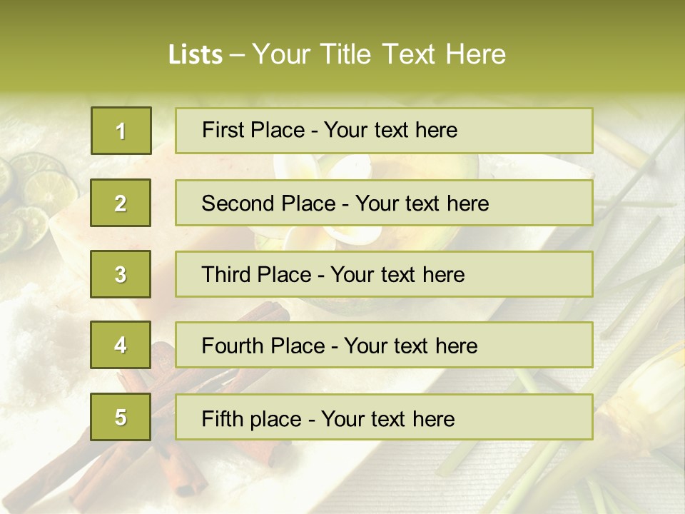 Asian Spa Ingredients PowerPoint Template