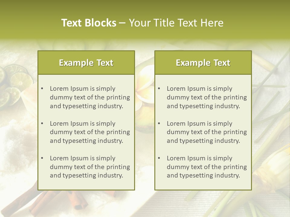 Asian Spa Ingredients PowerPoint Template