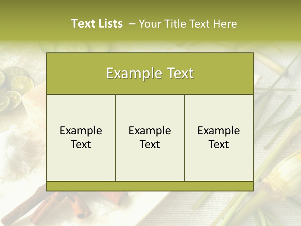 Asian Spa Ingredients PowerPoint Template