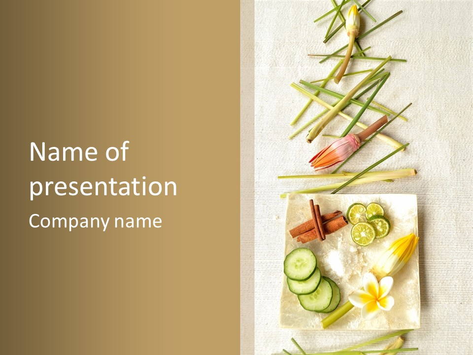 Asian Spa Ingredients PowerPoint Template