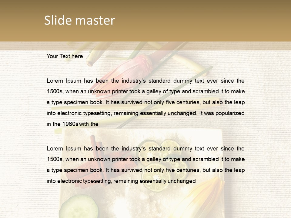 Asian Spa Ingredients PowerPoint Template