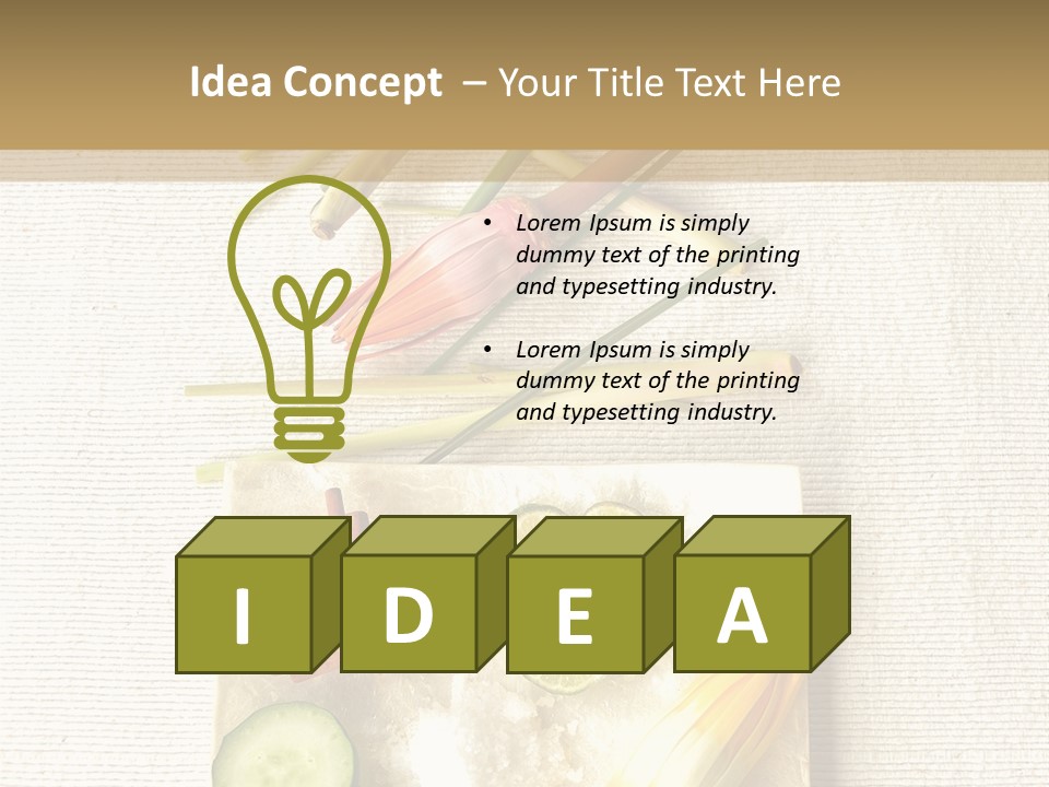 Asian Spa Ingredients PowerPoint Template