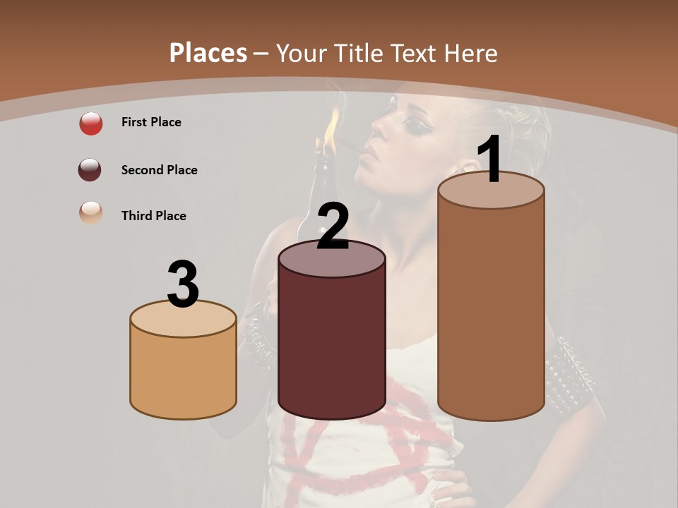 Woman People Punk PowerPoint Template