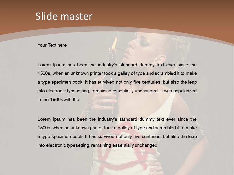 Woman People Punk PowerPoint Template