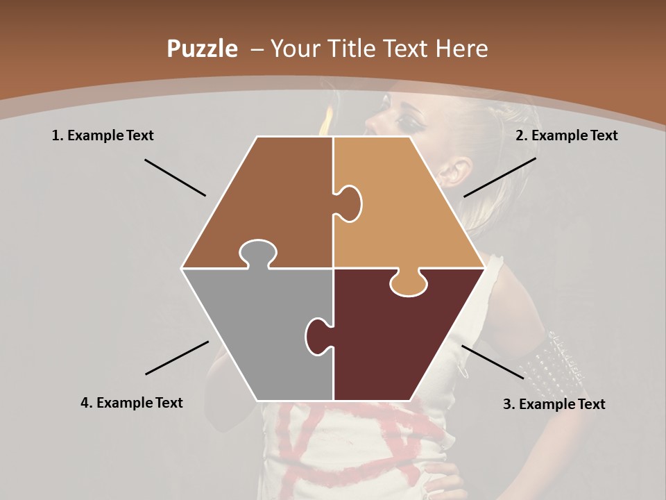 Woman People Punk PowerPoint Template