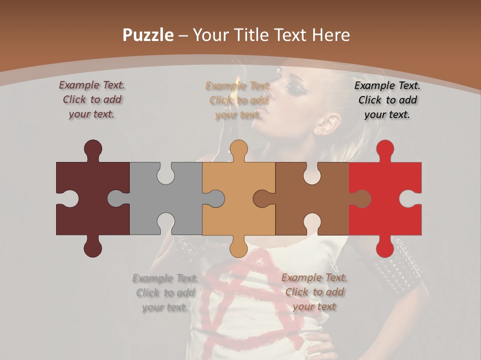 Woman People Punk PowerPoint Template