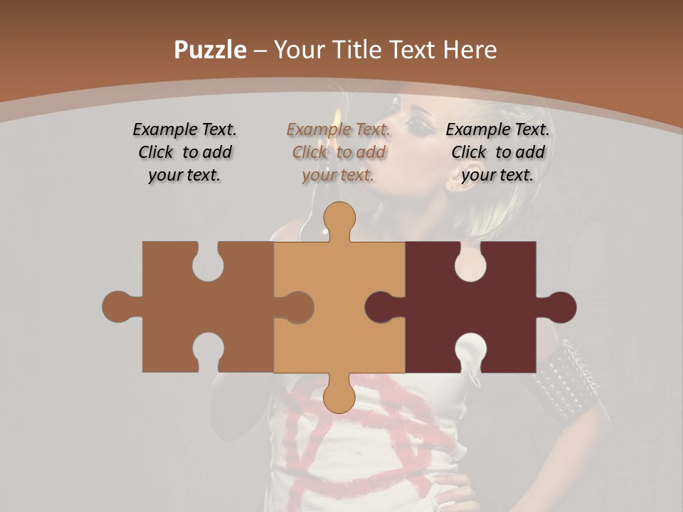 Woman People Punk PowerPoint Template