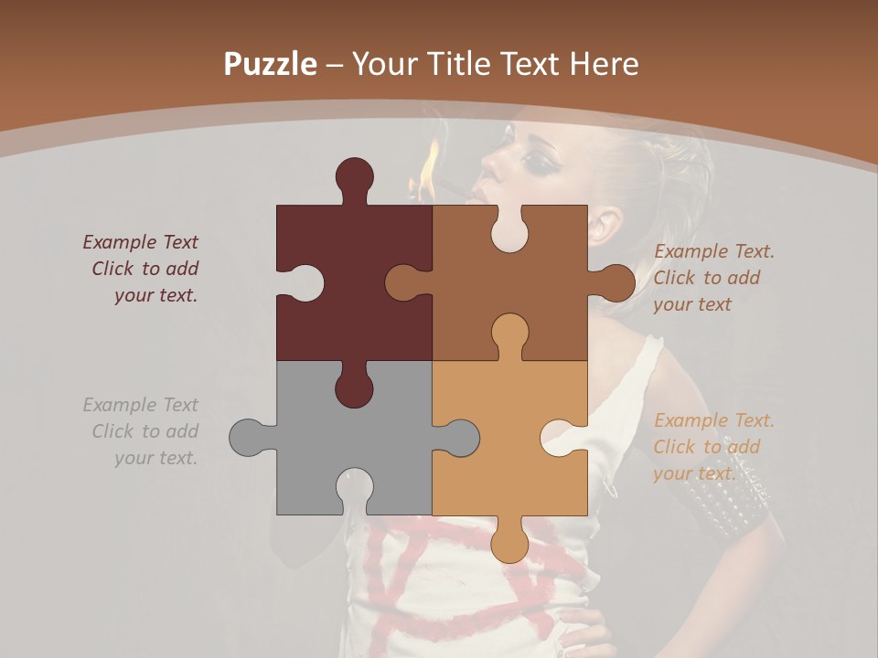 Woman People Punk PowerPoint Template