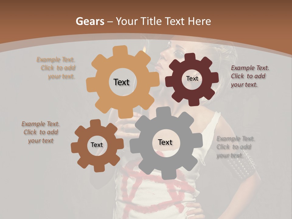 Woman People Punk PowerPoint Template