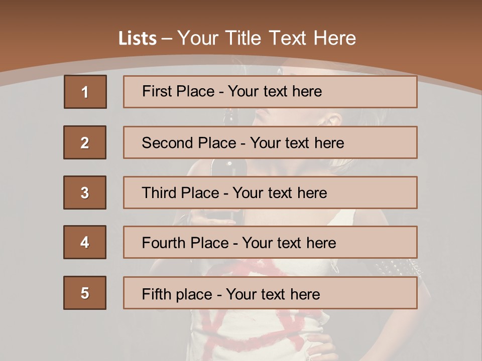 Woman People Punk PowerPoint Template