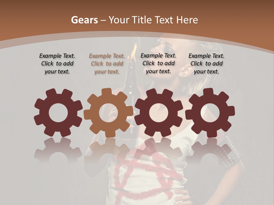 Woman People Punk PowerPoint Template