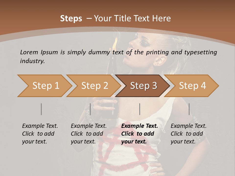 Woman People Punk PowerPoint Template
