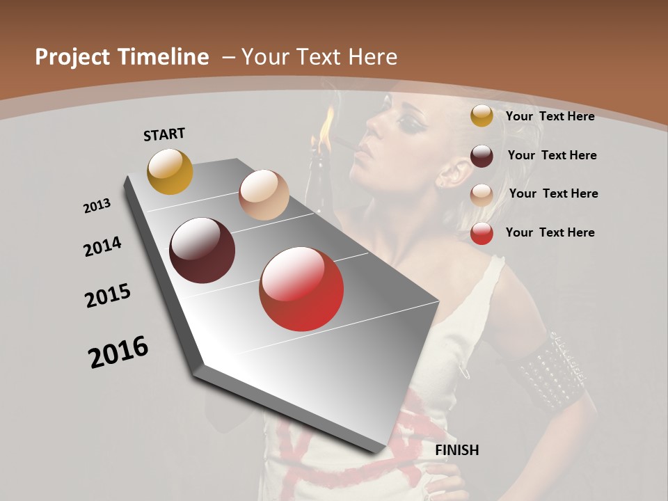 Woman People Punk PowerPoint Template